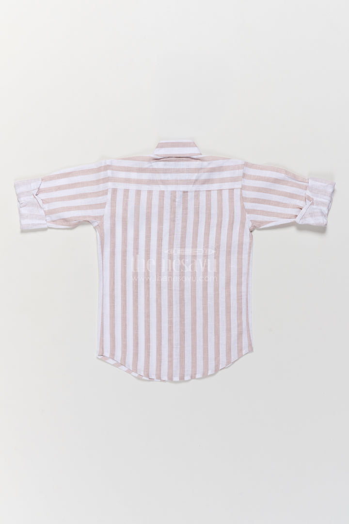 Boys Casual Shirt in Brown for Milestone Days