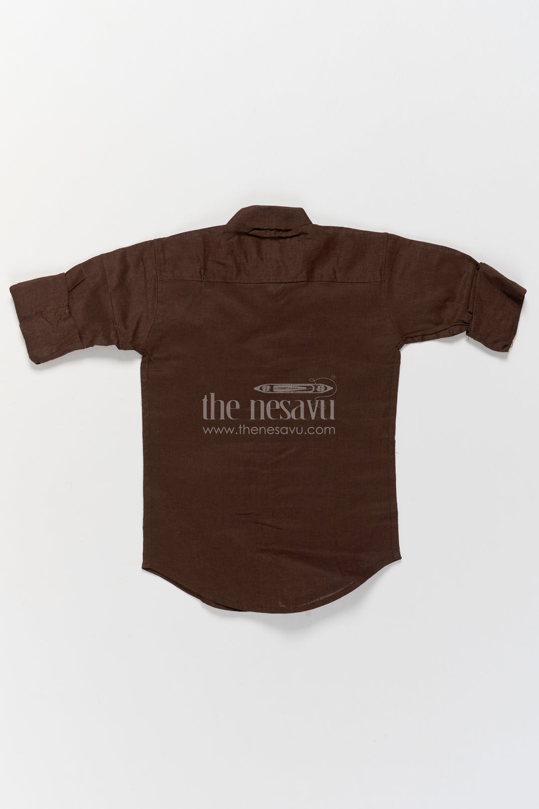 Boys Casual Shirt in Brown for Celebrations and Photos