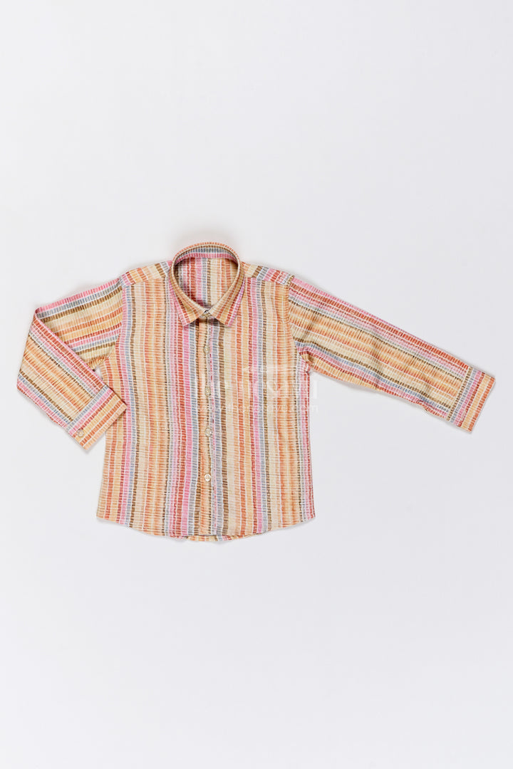 Boys Multicolour Checks Cotton Shirt