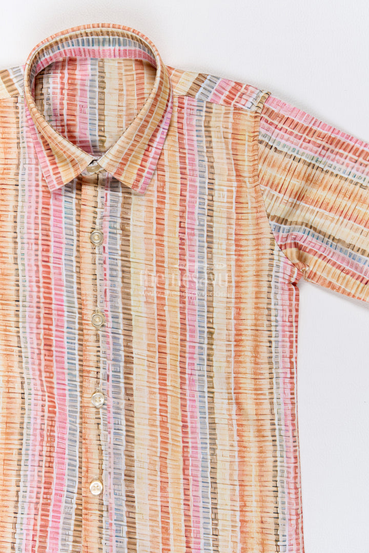 Boys Multicolour Checks Cotton Shirt