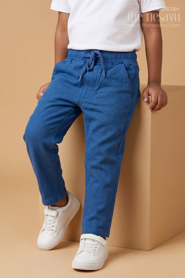 Boys Muslin Cotton Pants for Relaxed Daily Wear and Playtime