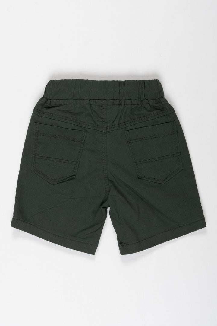 Adventurous Boys Forest Green Athletic Shorts