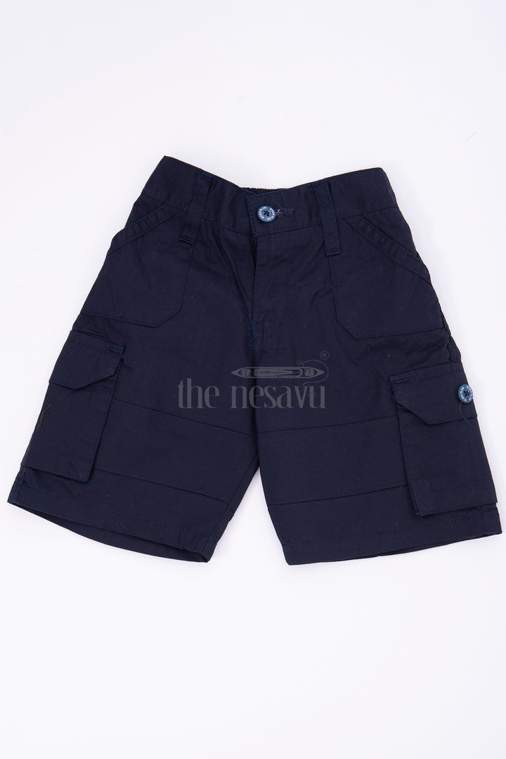 Blue Boys Cargo Shorts for Matching Outfits