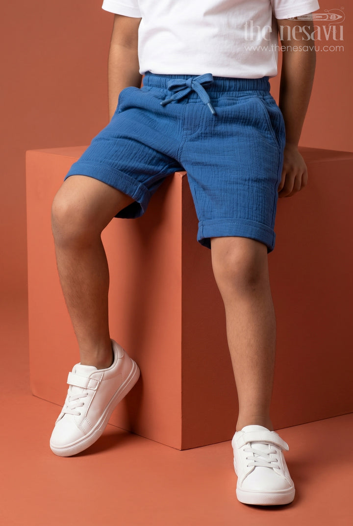 Boys Muslin Cotton Shorts for Outdoor Play and Everyday Comfort