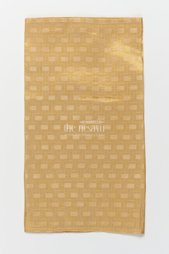 Boys Gold Tissue Vesti with Subtle Embossed Woven Design