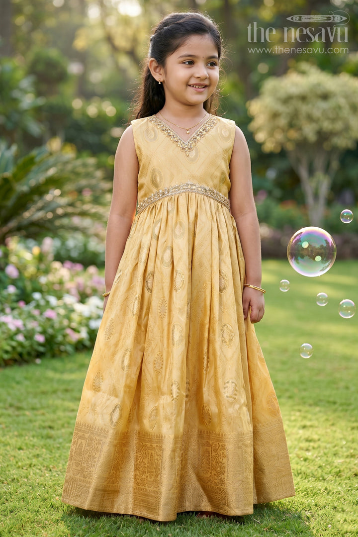 Girls Silk Gown for Weddings and Festive Occasions
