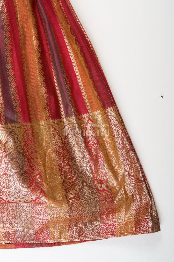 Girls silk gown for wedding and traditional celebrations