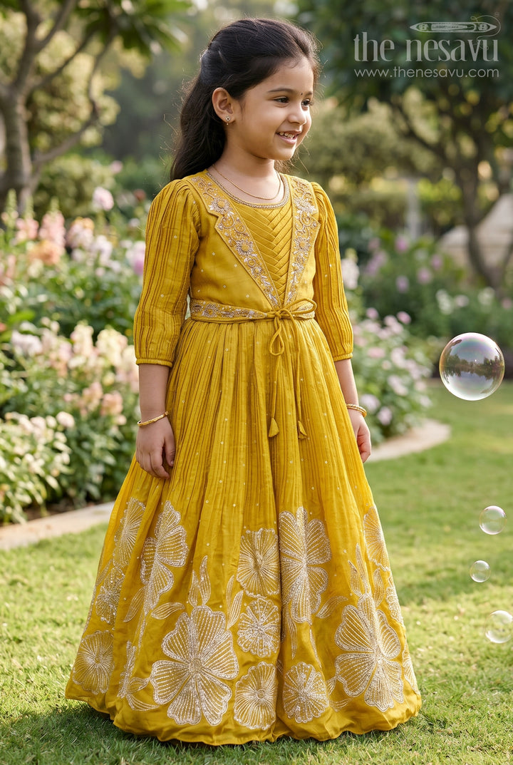 Girls Silk Gown for Weddings and Festive Occasions