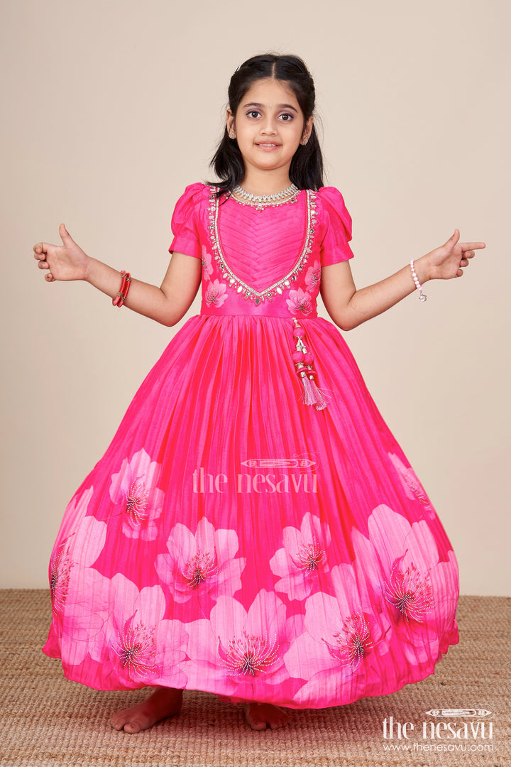 Girls Silk Gown for Birthday Party and Evening Events
