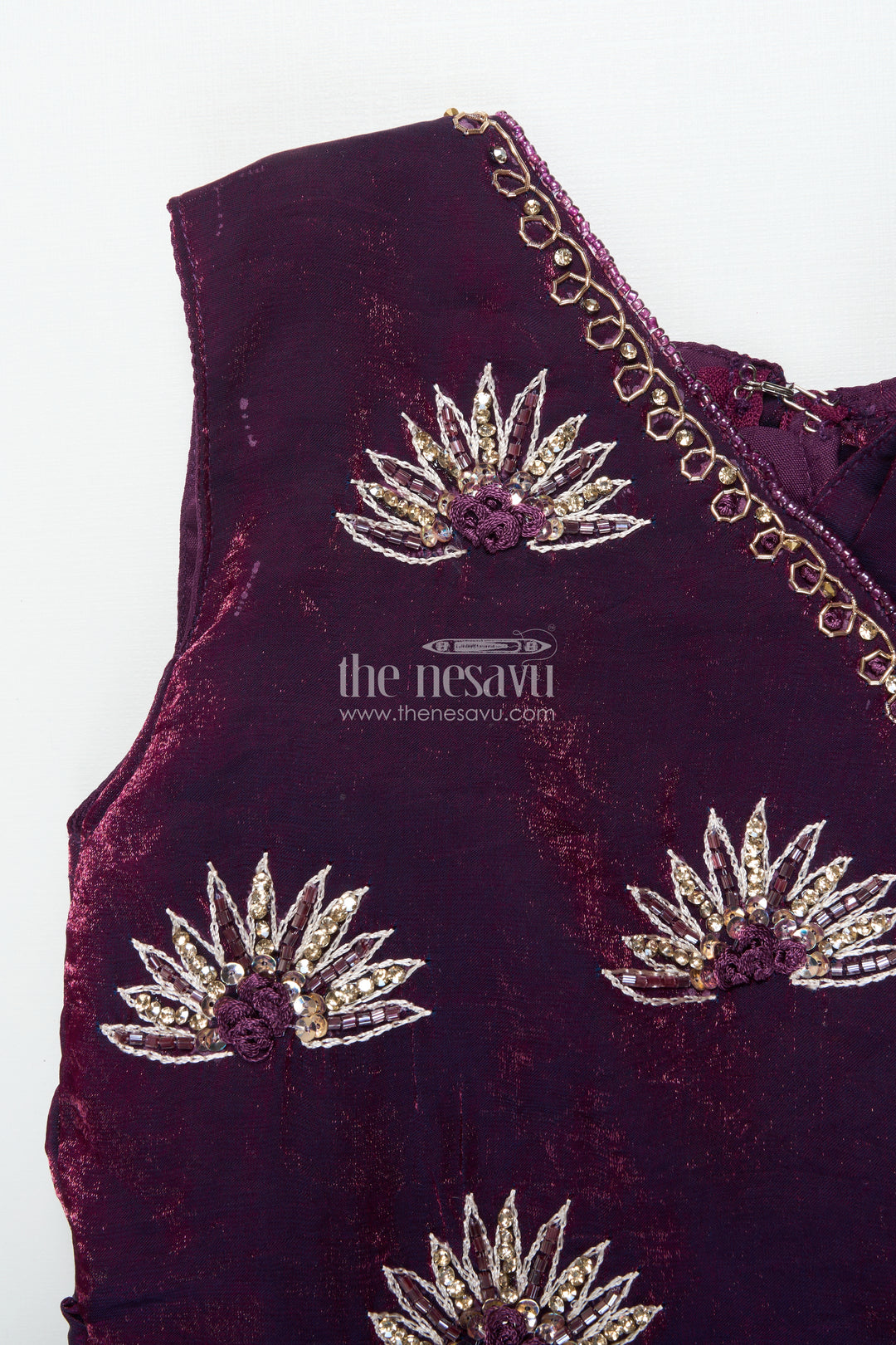 Girls Embroidered Yoke Gown for Parties and Festive Celebrations