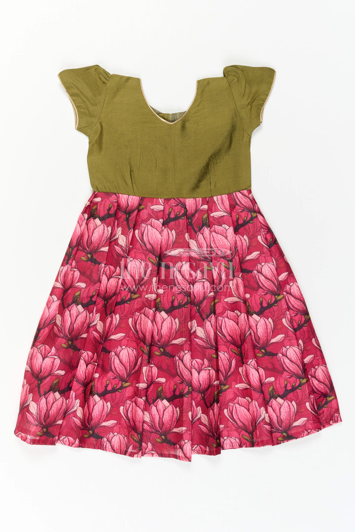 Girls Floral Gown for Festive Birthdays and Family Celebrations