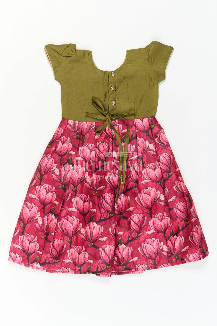 Girls Floral Gown for Festive Birthdays and Family Celebrations
