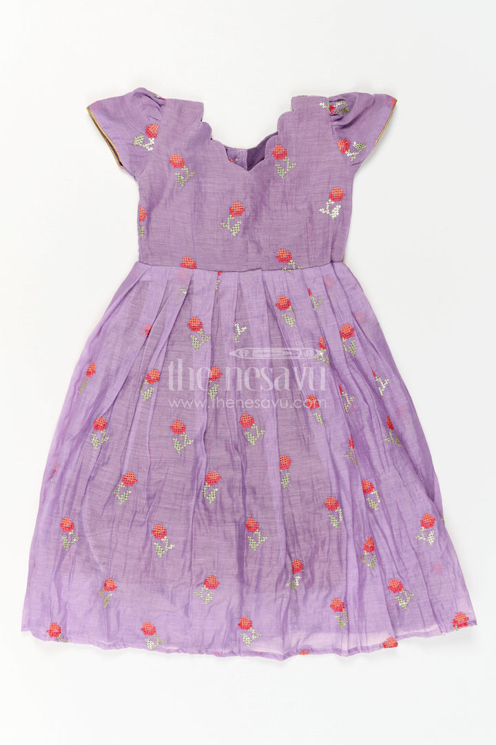 Girls Pleated Party Gown for Birthdays and Festive Occasions