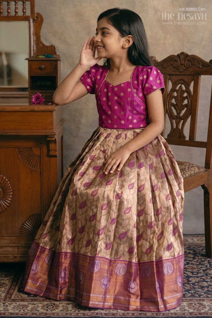 Girls Silk Gown for Festive Family Portraits