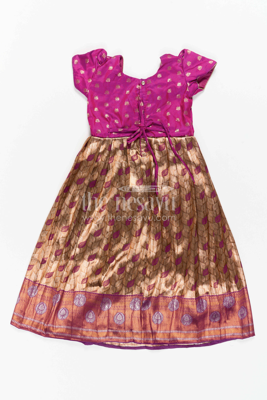 Girls Silk Gown for Festive Family Portraits