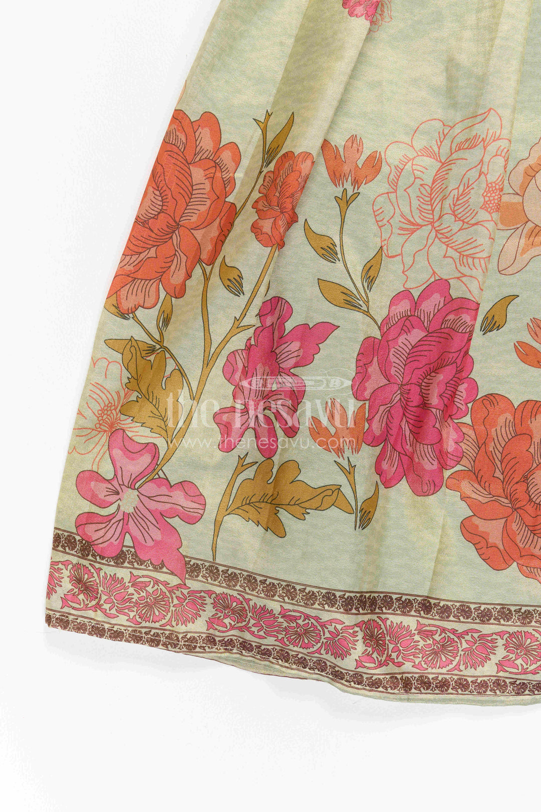 Girls Silk Gown for Festive Garden Parties