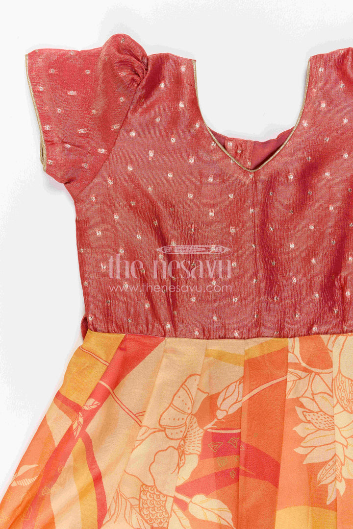 Girls Silk Gown for Festive Birthdays and Family Celebrations