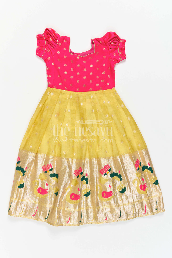 Girls Silk Gown for Birthday Parties and Magical Celebration Moments