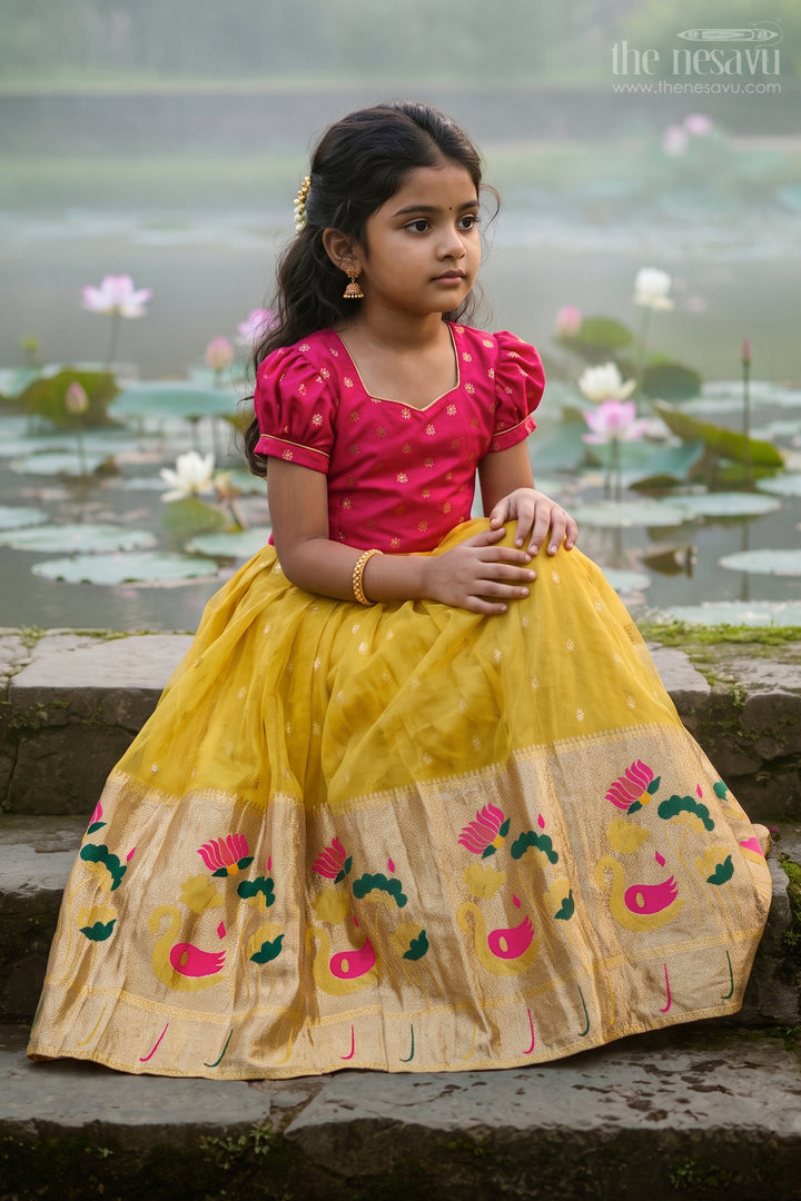 Girls Silk Gown for Birthday Parties and Magical Celebration Moments