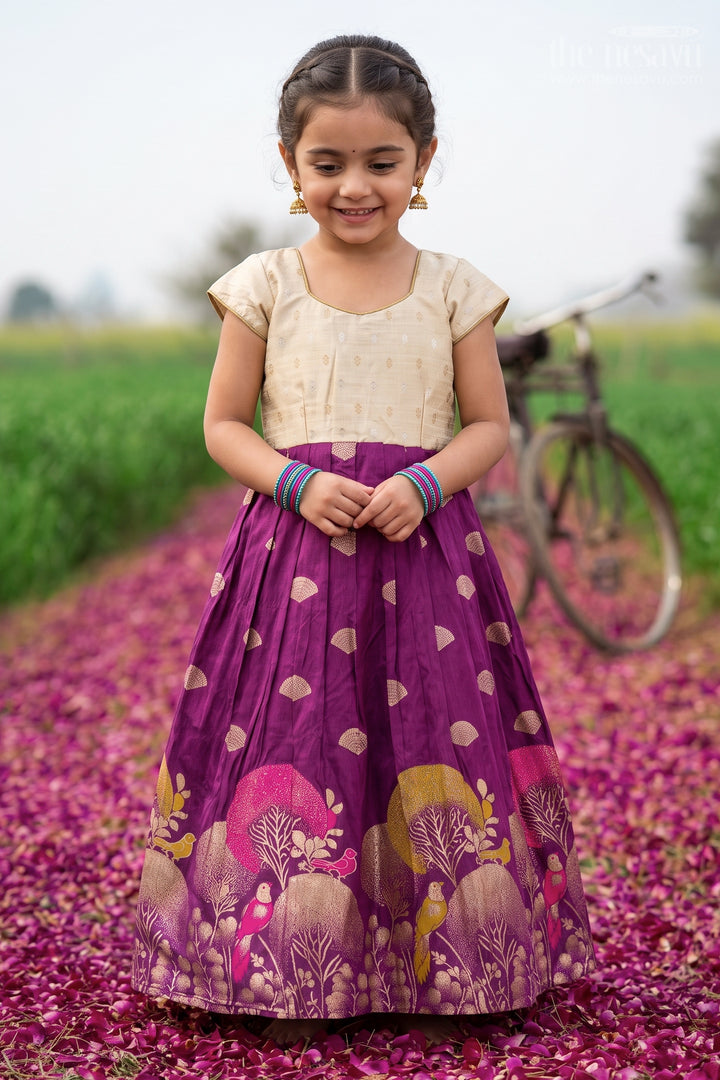 Girls Silk Gown for Wedding Receptions and Cultural Celebrations