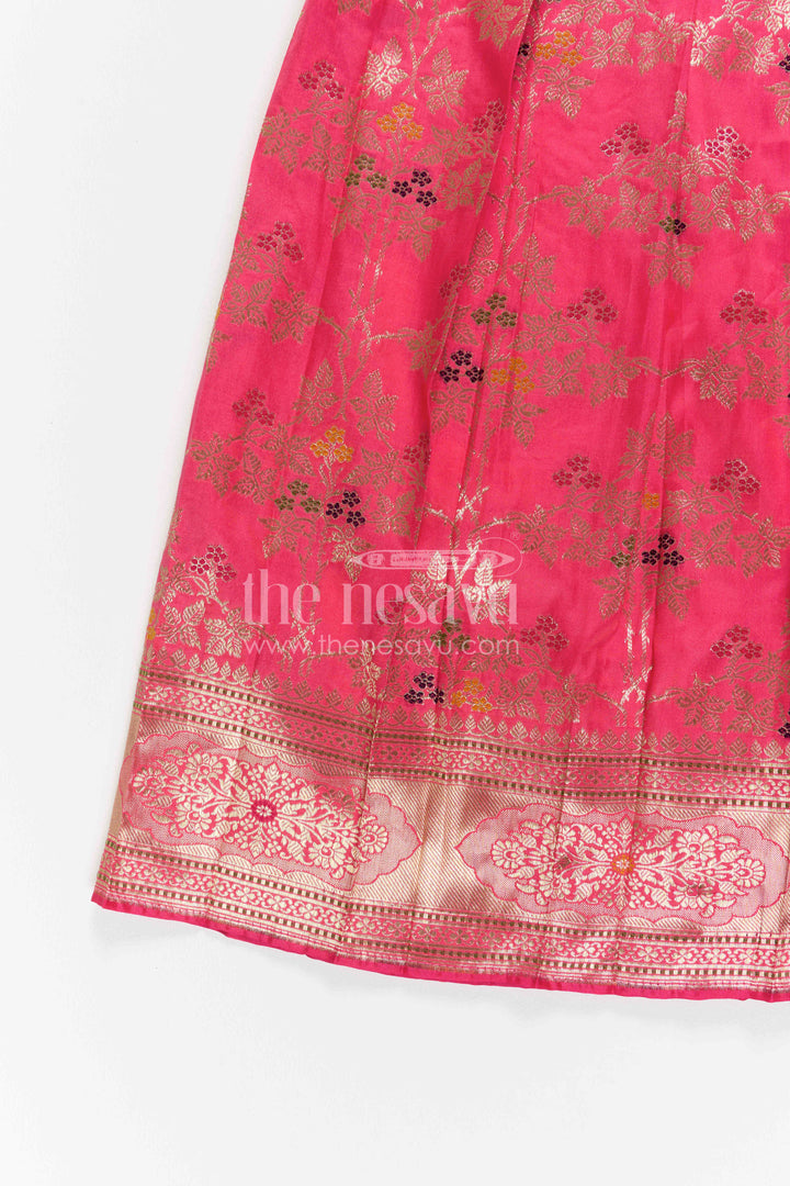 Girls Banaras Silk Gown for Wedding Photos and Festive Twirls