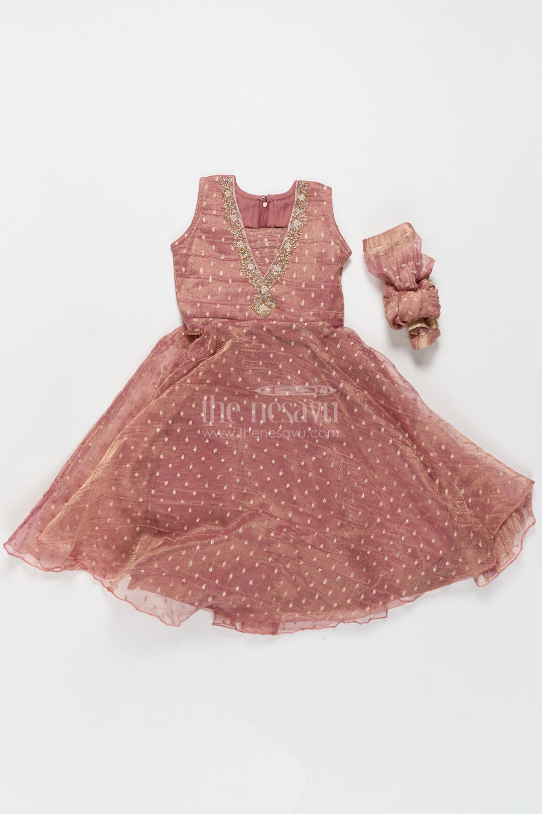 Party Wear Gown for Girls in Pink for Wedding Moments