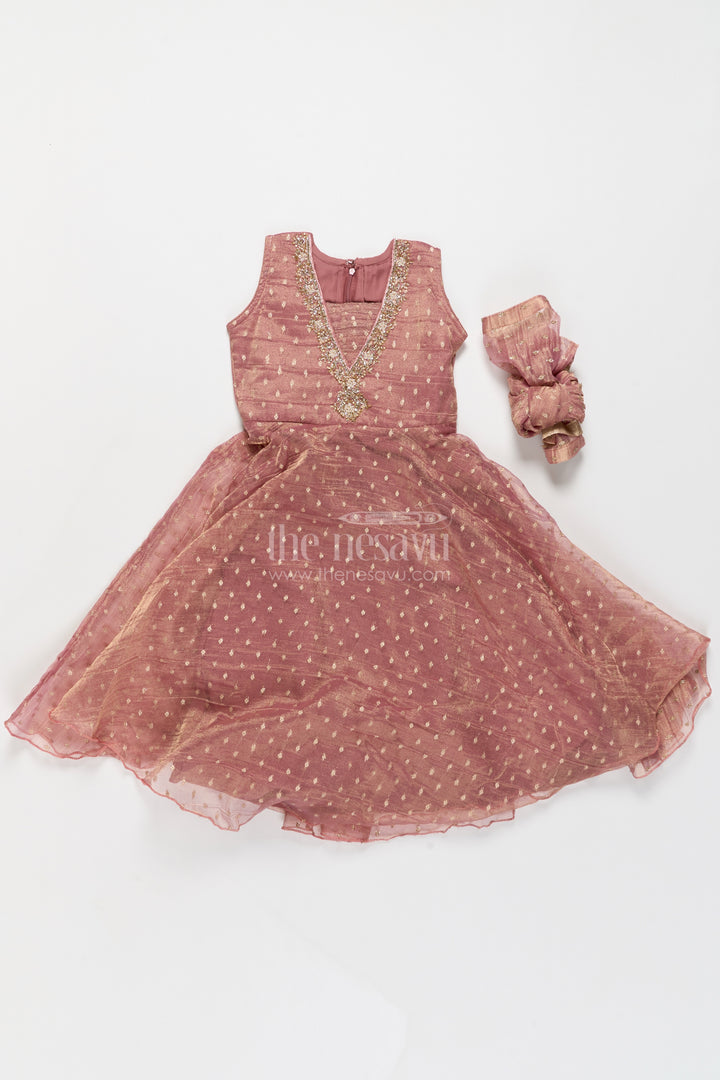 Party Wear Gown for Girls in Pink for Wedding Moments