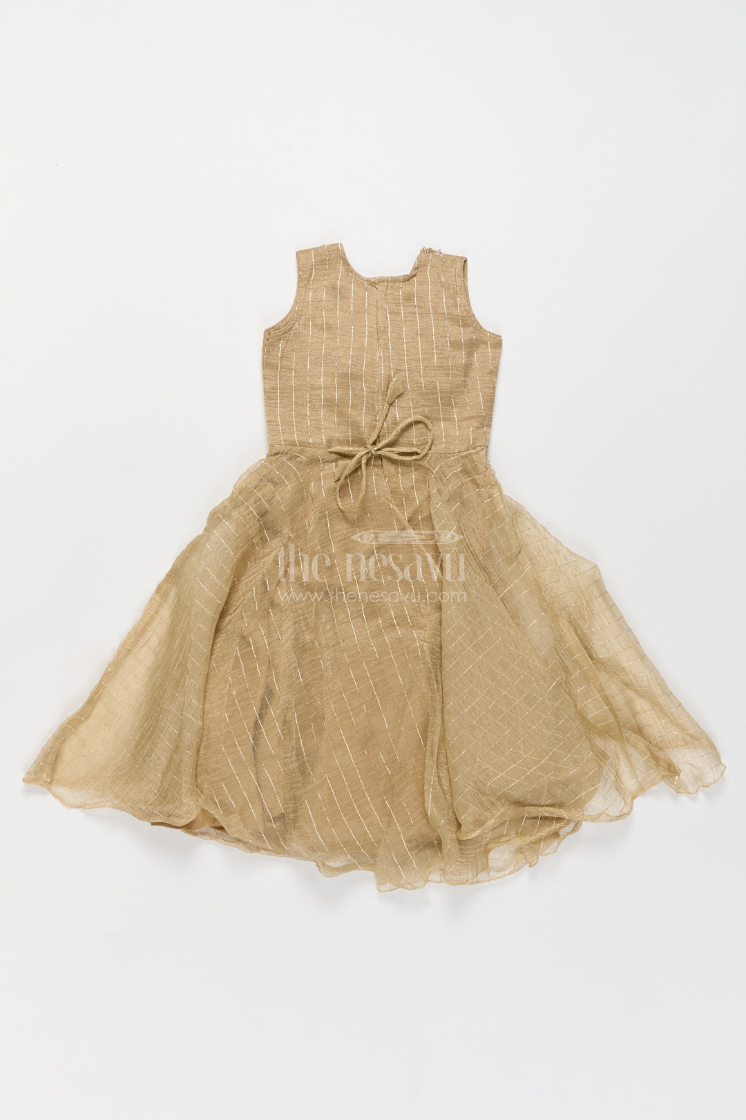 Princess Gown for Girls in Beige for Celebrations and Photos