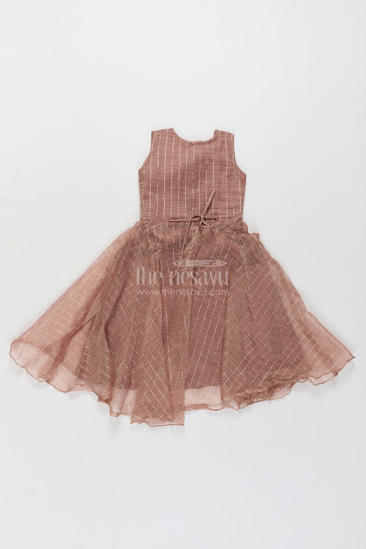 Party Wear Gown for Girls in Pink with an Occasion Ready Finish