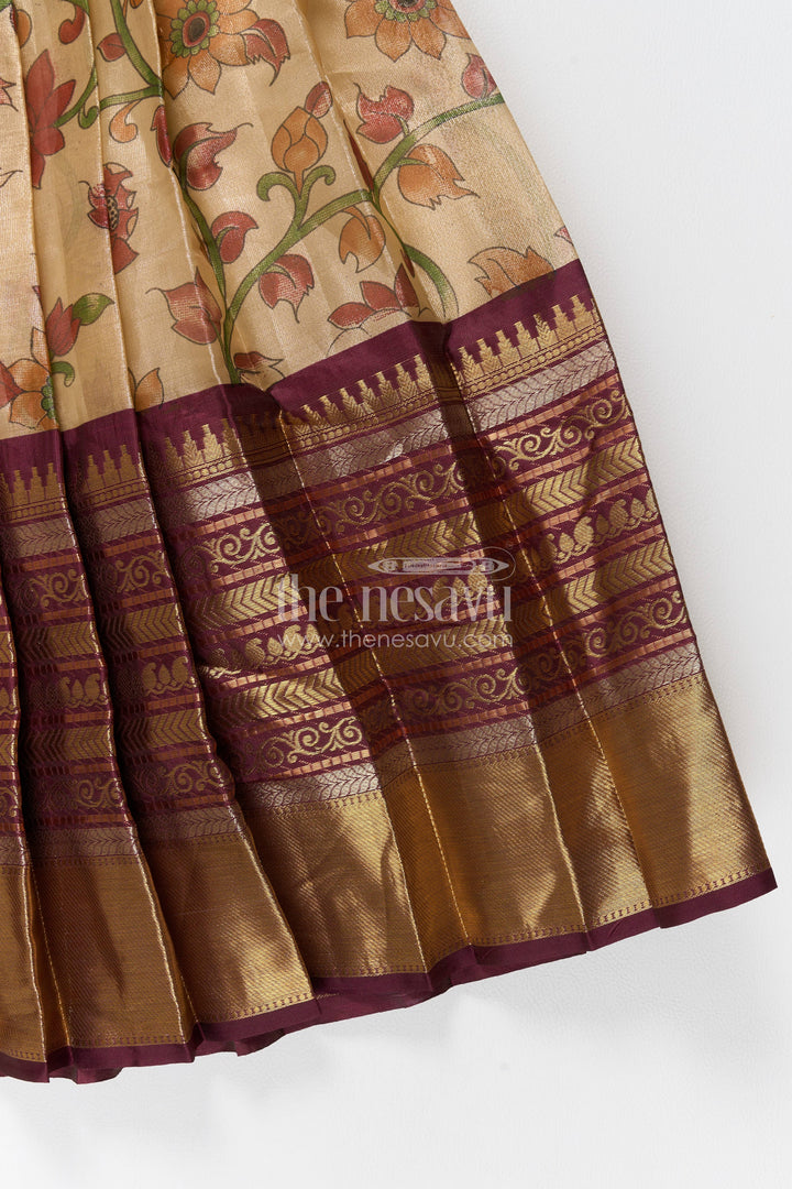 Ethnic Gown for Girls in Purple for Celebrations and Photos