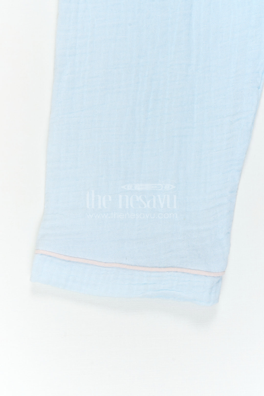 Nesavu Kids Muslin Cotton Lounge Co Ord Set with Relaxed Fit for Travel and Sleepwear
