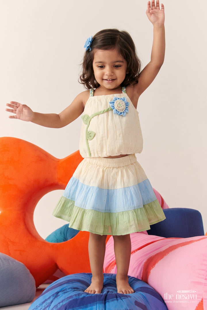 Girls Muslin Cotton Co Ord Set for Birthdays Outings and Playful Celebrations