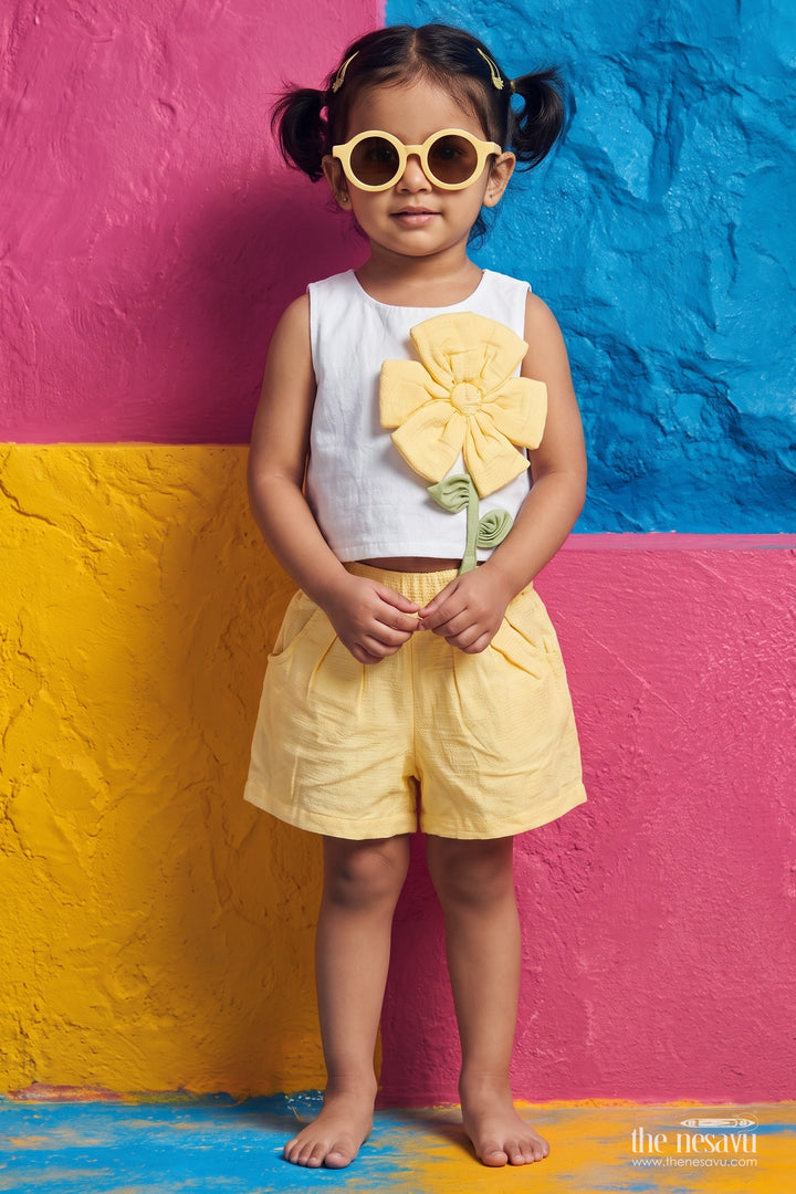 Girls Statement Flower Co Ord Set for Holidays Parties and Day Outings
