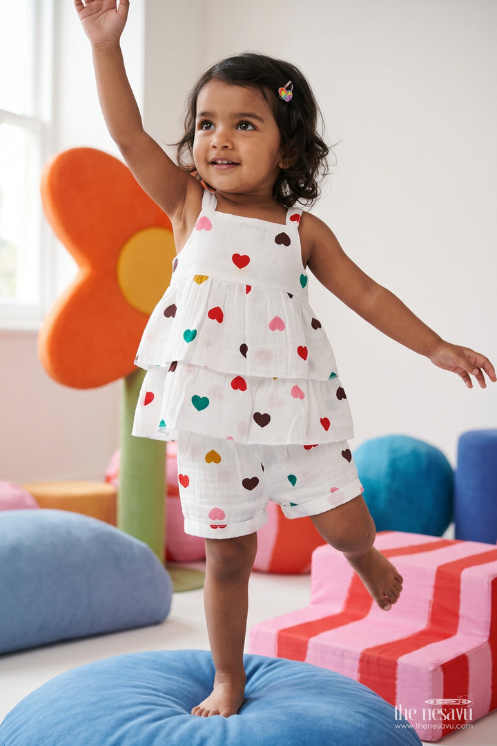Girls Printed Muslin Co Ord Set for Birthdays Vacations and Cheerful Day Outings