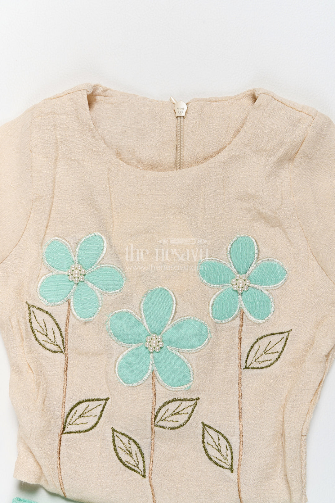 Girls Top and Skirt Set in Turquoise with an Occasion Ready Finish