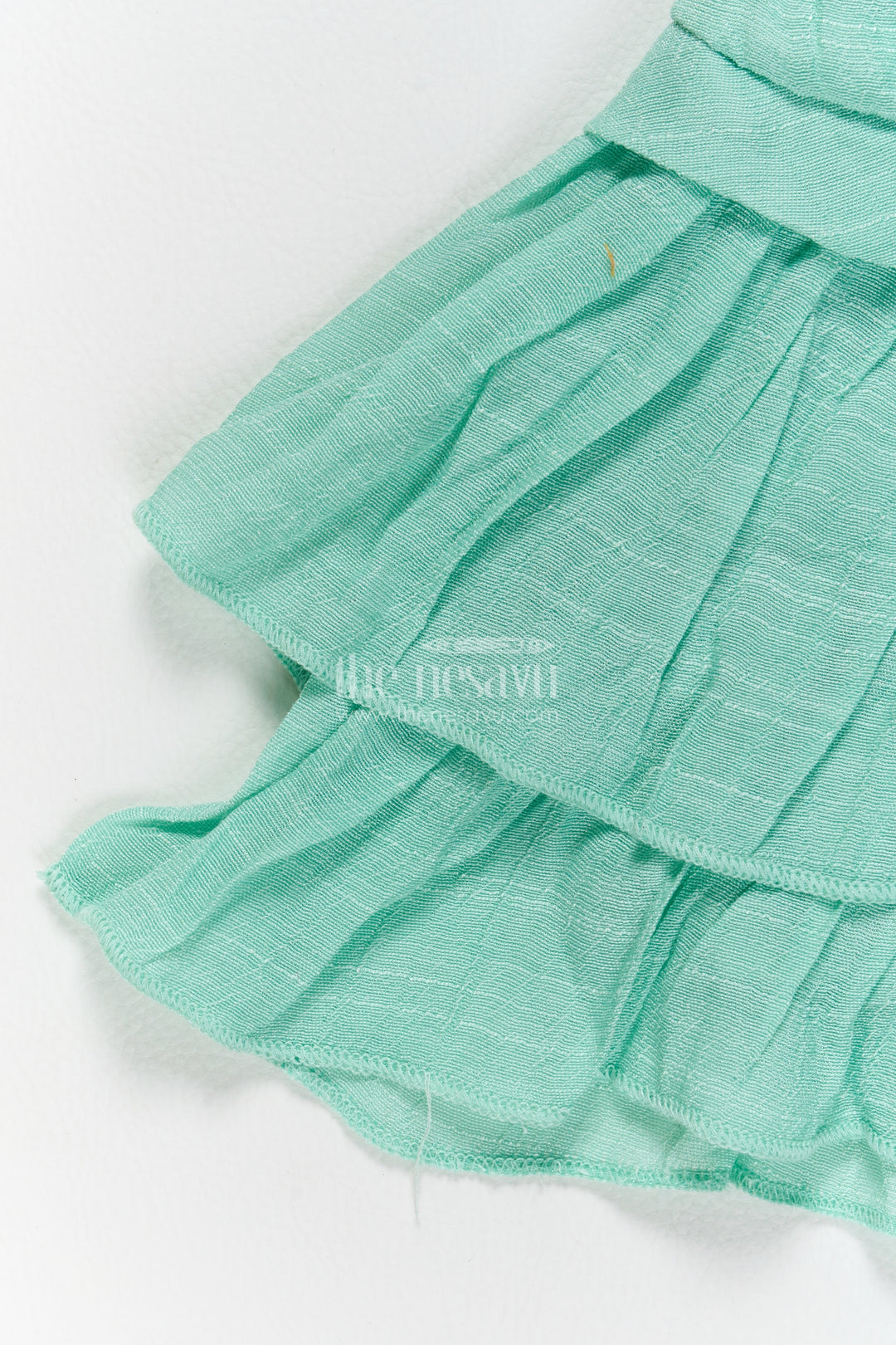 Girls Top and Skirt Set in Turquoise with an Occasion Ready Finish