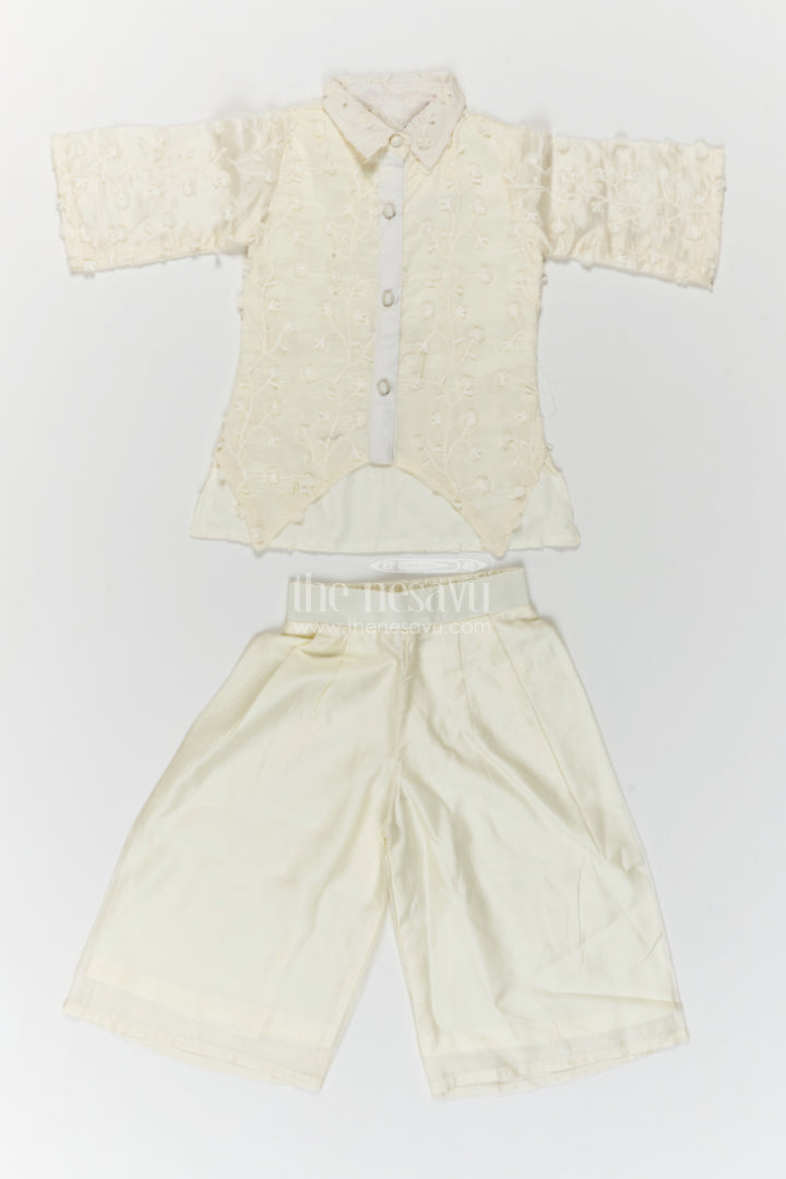 Two Piece Co Ord Set for Girls in Yellow for Family Celebrations