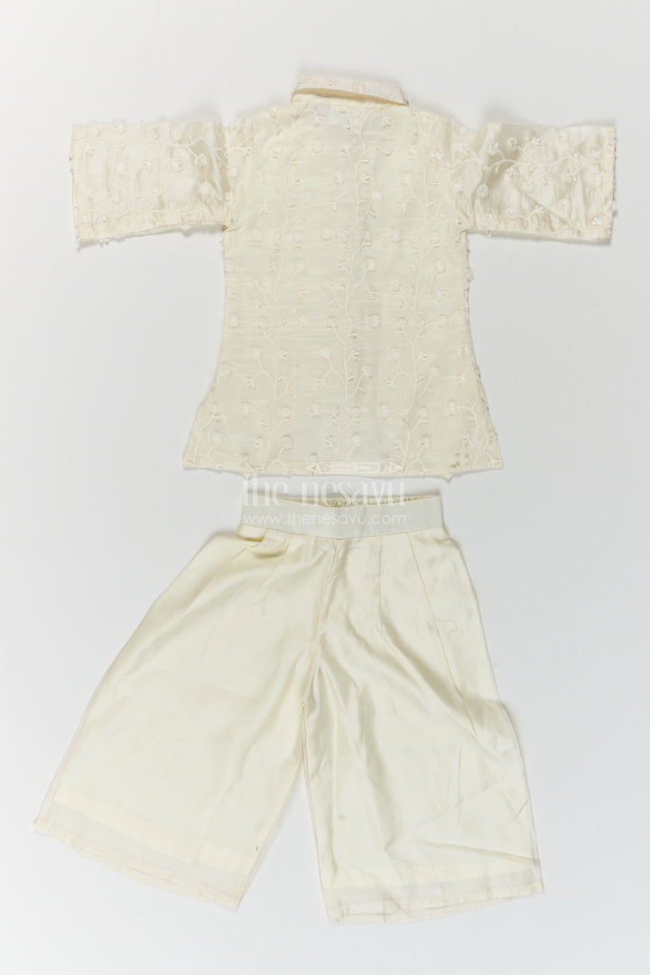 Two Piece Co Ord Set for Girls in Yellow for Family Celebrations