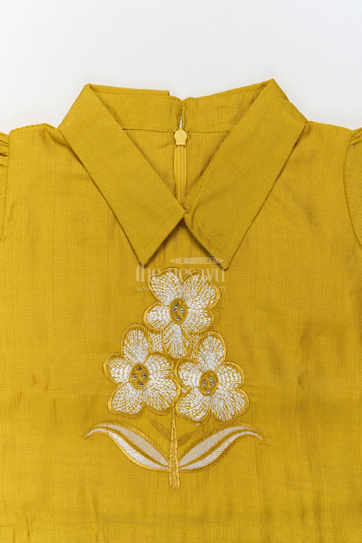 Girls Two Piece Outfit in Yellow for Celebrations and Photos