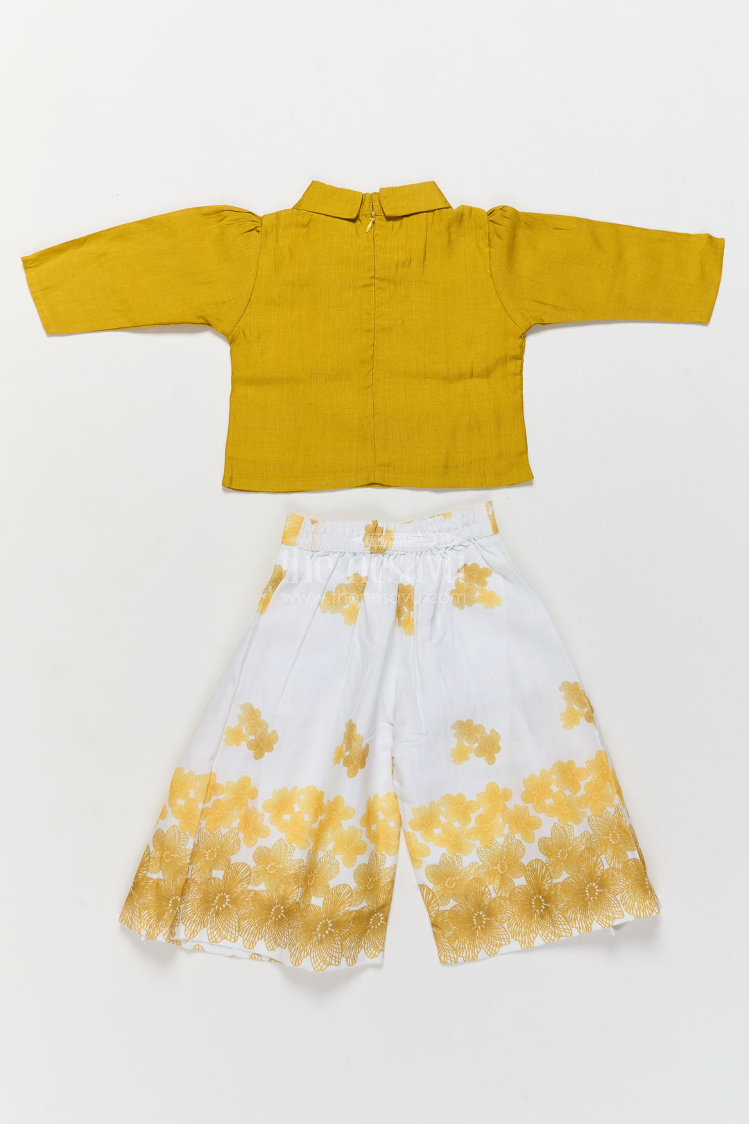 Girls Two Piece Outfit in Yellow for Celebrations and Photos
