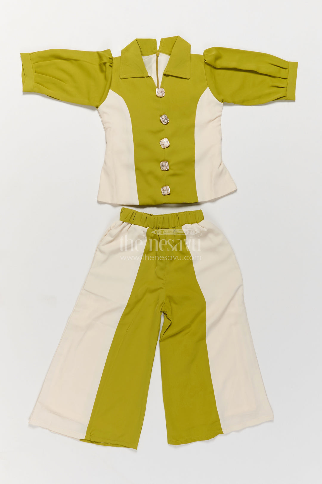 Girls Co Ord Set in Green for Portrait Days