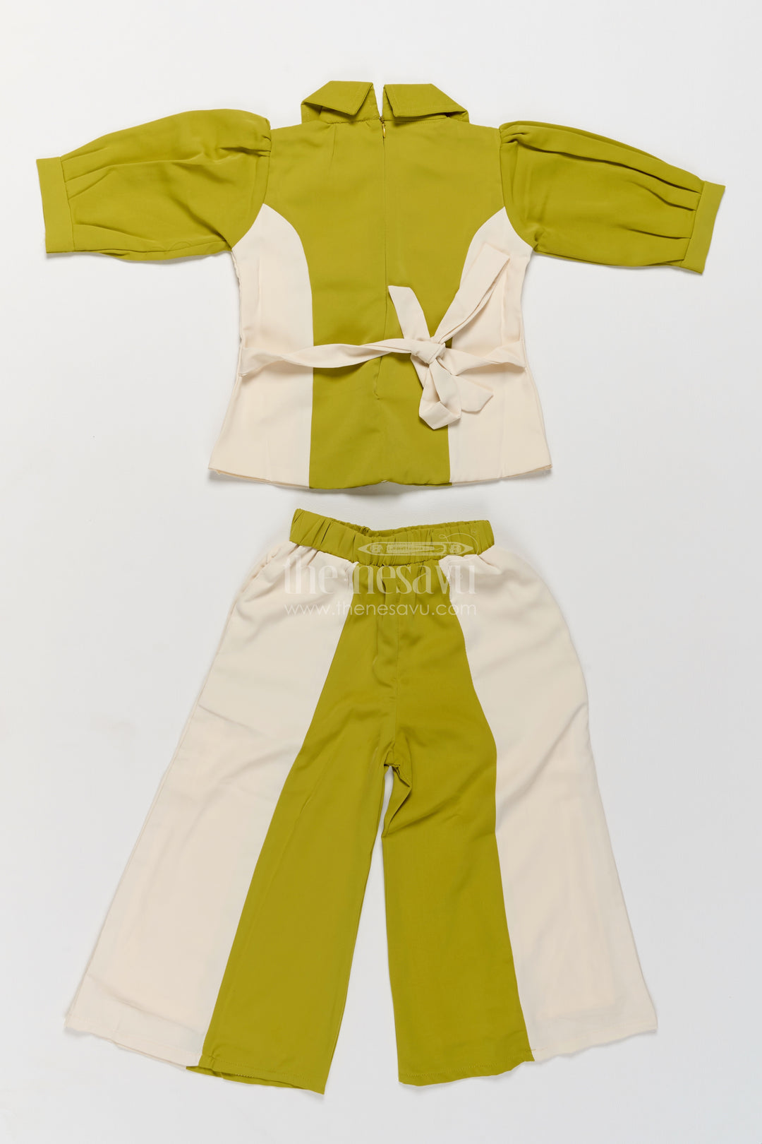 Girls Co Ord Set in Green for Portrait Days