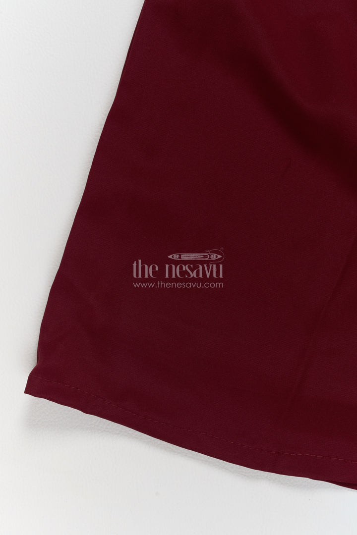 Girls Top and Pant Set in Maroon for Celebrations and Photos