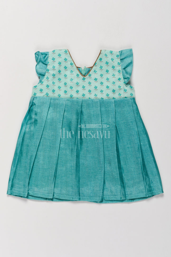 Simple Designer Frock with Elegant Cotton Base for Girls Aged 12 to 20