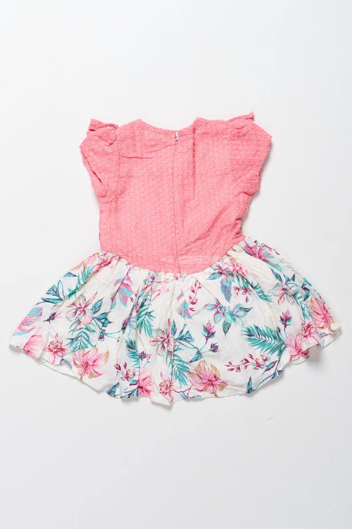 Trendy Girls Western Frock in Pink and Floral Print Cotton Fabric – Perfect for Stylish Outings