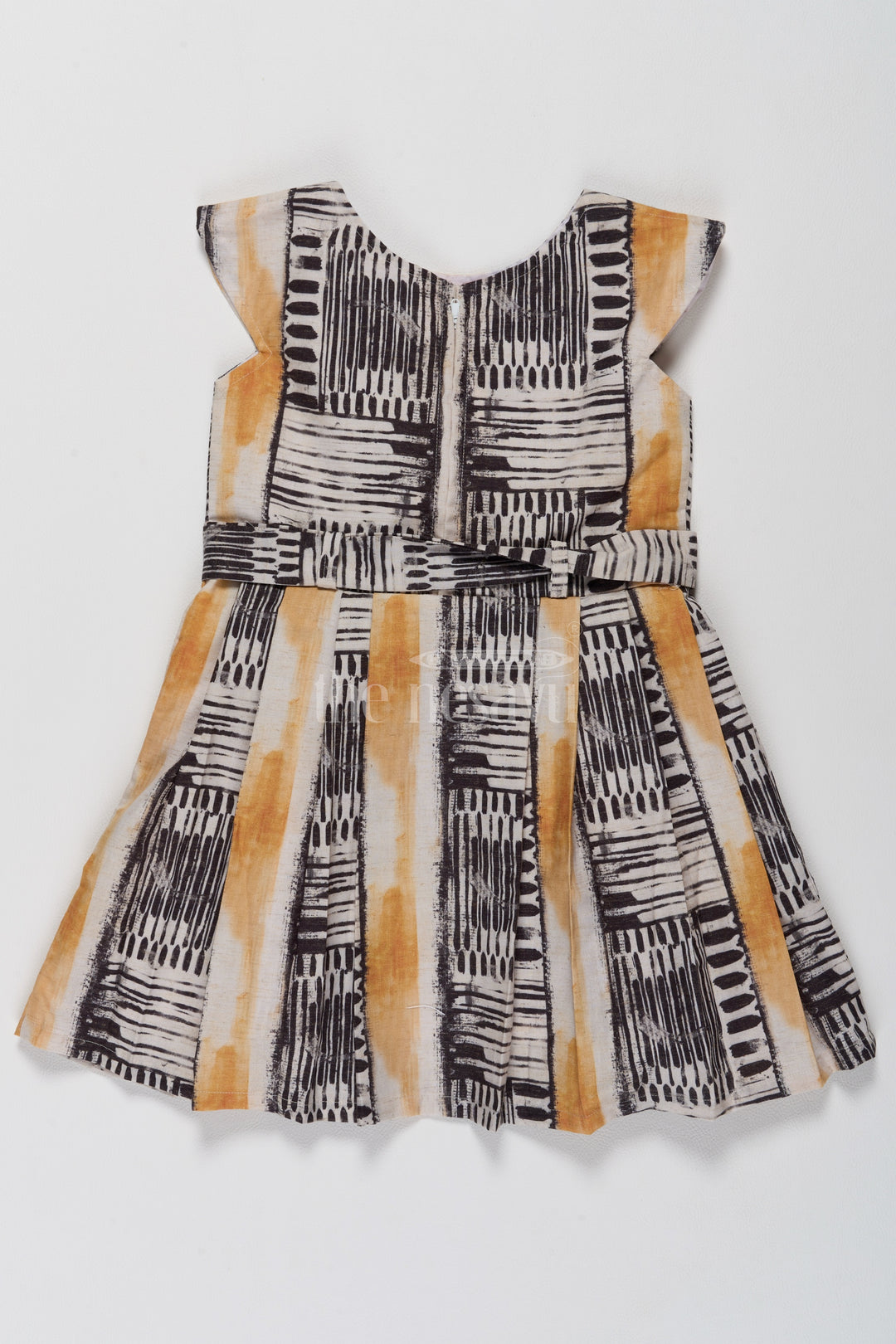 Casual Cotton Frock for Girls with Stylish Striped Pattern