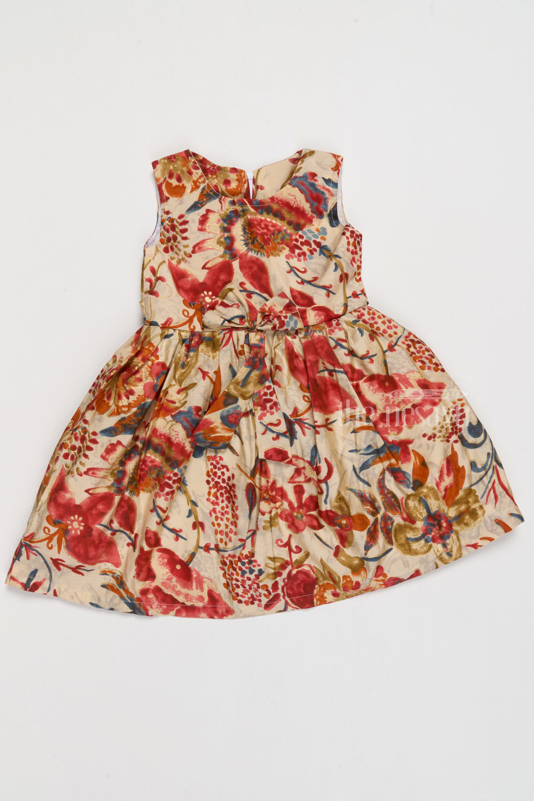 New Dress Frock Design with Multicolor Floral Prints for Stylish Little Girls