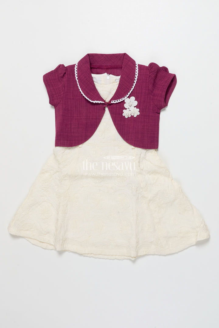 Baby Girl Frock with Jacket for Festive Gatherings and Family Events