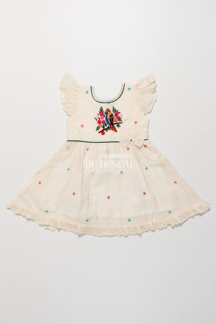Embroidered Chanderi Frock for Girls Perfect for Festive Occasions