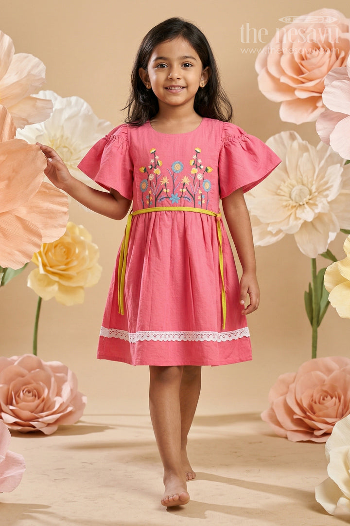 Girls Cotton Frock for Festive Outings and Playful Celebration Moments